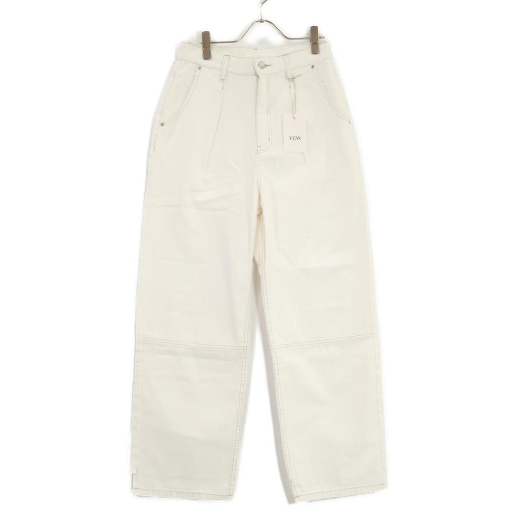 YENN Y232-31021-2QU White high rise tuck wide pants Bottoms 40 whiteUsed