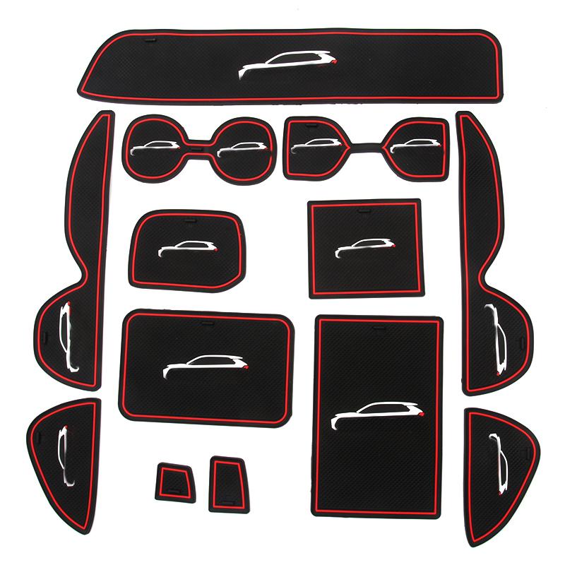 Door slot mat Anti-slip Car Door Rubber Cup Cushion Red Gate Slot Pad for Toyota