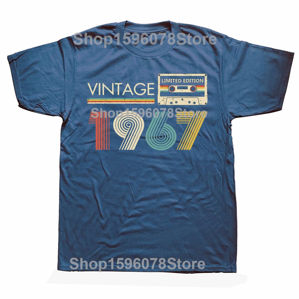 Gåvor till 59-åringar Vintage 1967 Limited Edition T-shirts Herr Dam Mode Casual T-shirt 100% Bomull Lös Överdimensionerad T-shirt