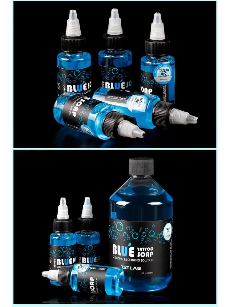 500ml Blue Algae Tattoo Cleaning Liquid - Large Bottle, Imported from USA