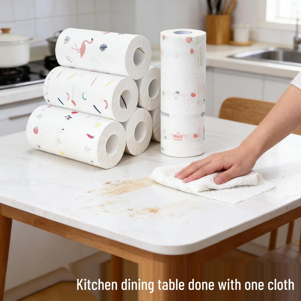 Multi-Purpose Kitchen Towels: Oil & Water Absorbent, Dry & Wet Use, Ideal for Stain Removal & Hand-Drying