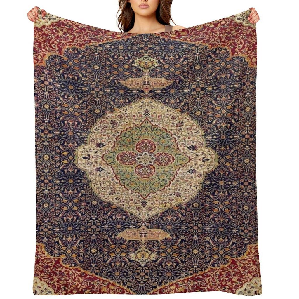 Vintage Antique Persian Carpet Throw Blanket Plaid On the Sofa Camping Blankets Ands Giant Sofa Blankets