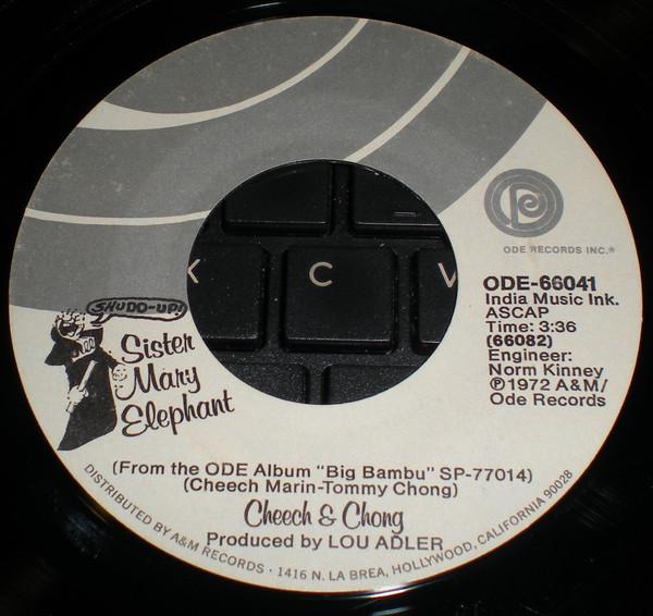 

7inch Record CHEECH CHONG Sister Mary Elephant ODE66041 Ode Records 1972 US Music Others Used