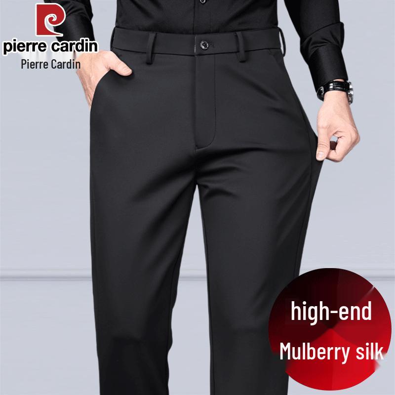 Pierre Cardin Men's Silk-Blend Business Casual Trousers