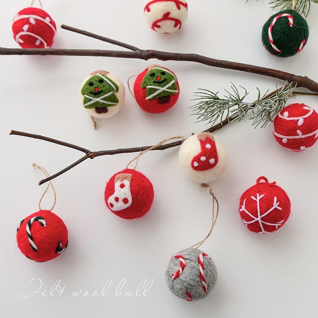 Wool Felt Snowflake Christmas Leaf Christmas Ball Gift Package Christmas Tree Decoration Ball Pendant Christmas Decoration