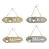 Handcrafted Wooden Door Plaque with Elegant Ribbon Detail