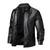 Mens Slim Fit Faux Leather Bomber Jacket Winter 2026 Casual Stylish Outerwear With Zipper Side Pockets