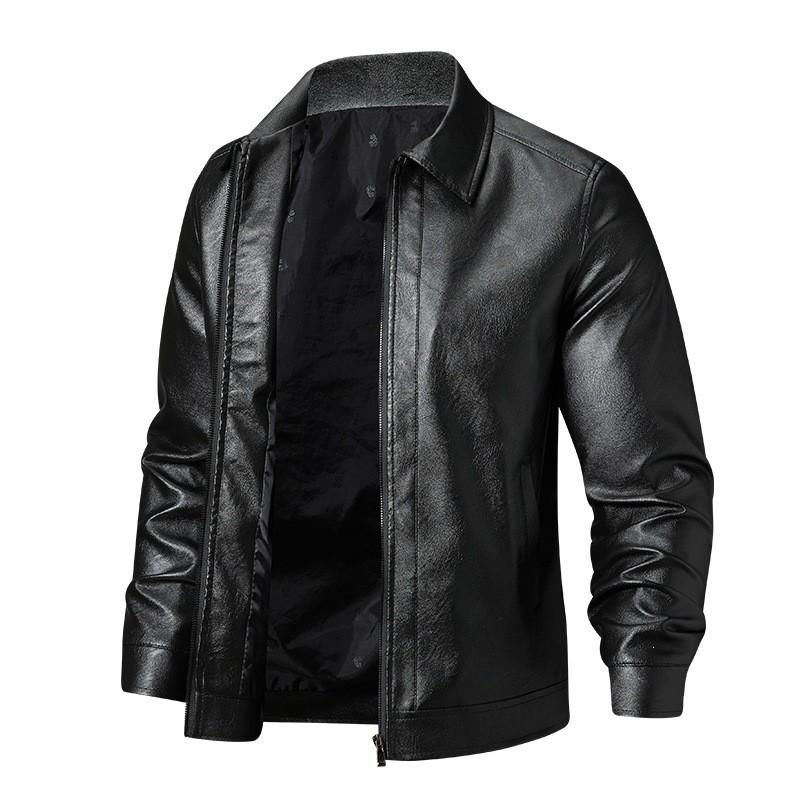 Mens Slim Fit Faux Leather Bomber Jacket Winter 2026 Casual Stylish Outerwear With Zipper Side Pockets