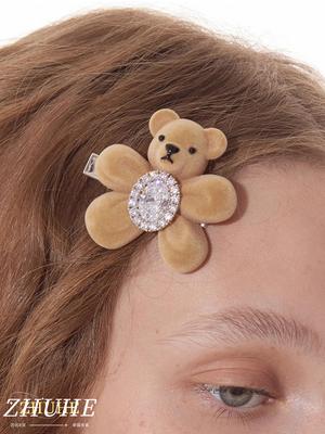 O Grampo de Cabelo Urso de Pedra Preciosa ZHUHE Apresenta Um Estilo Doce e Romântico, Tornando-o Um Acessório de Joia Perfeito Para Mulheres Como Uma Festa