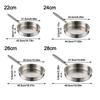 316L Stainless Steel Frying Pan Non-Stick Uncoated Cooking Pot  for Gas Stove Induction Cooker