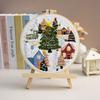 Christmas Stamped Embroidery Kit with Needle Thread Instructions Christmas Series Craft Needlework Handmade for Adults Beginner