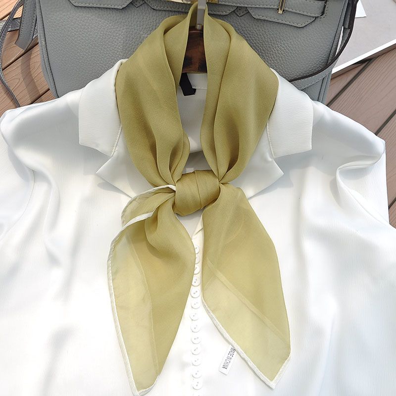 Tencel Square Scarf Women's Summer Thin Sunscreen and Neck Protection Versatile Summer Scarf