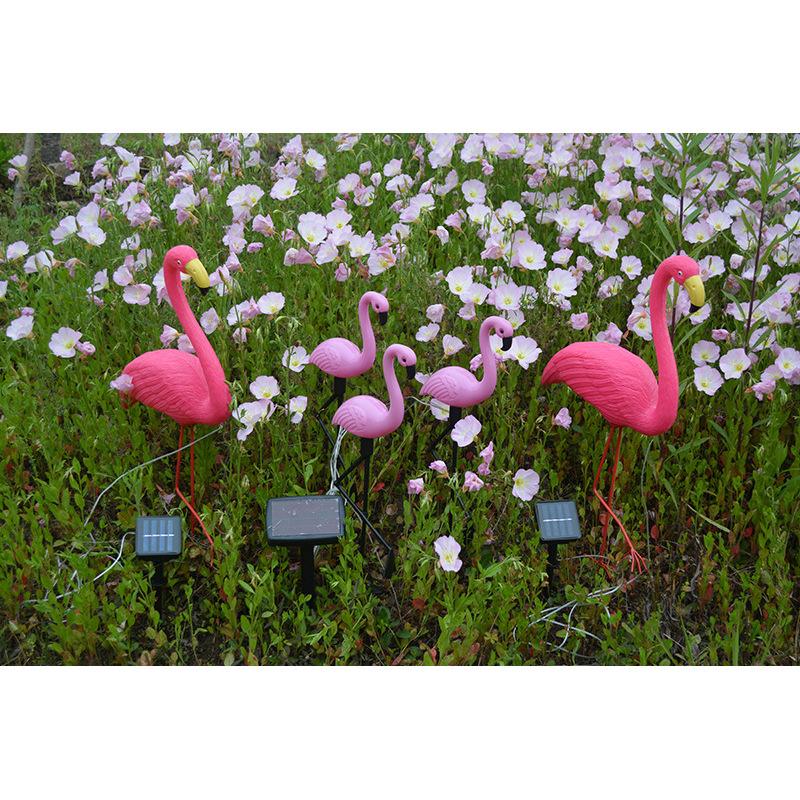 LED Solar Flamingo Stake Light Pathway Decorative Outdoor Lawn Yard Lamp