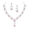 American Diamond Style Silver Plated Necklace with Earrings Jewellery Set for Women – Perfect for Party, Wedding, and Engagement