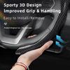 Suitable for Lexus Carbon Fiber Texture Steering Wheel Cover with Snap-On Wave-Shaped Sports Design to Protect Models Such as Rx, Nx, Es, Gx,