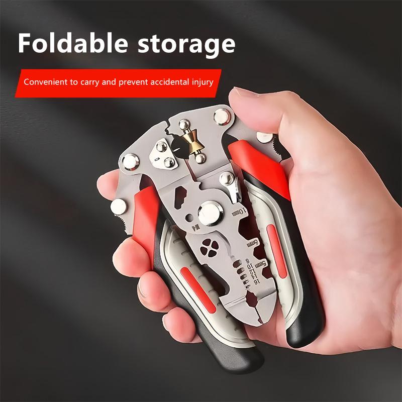 Multifunktions-Crimpzange Kabelschneider Abisolierzange Crimpzange Einstellbarer Automatischer Drahtabisolierer Verdrillwerkzeug Handwerkzeug