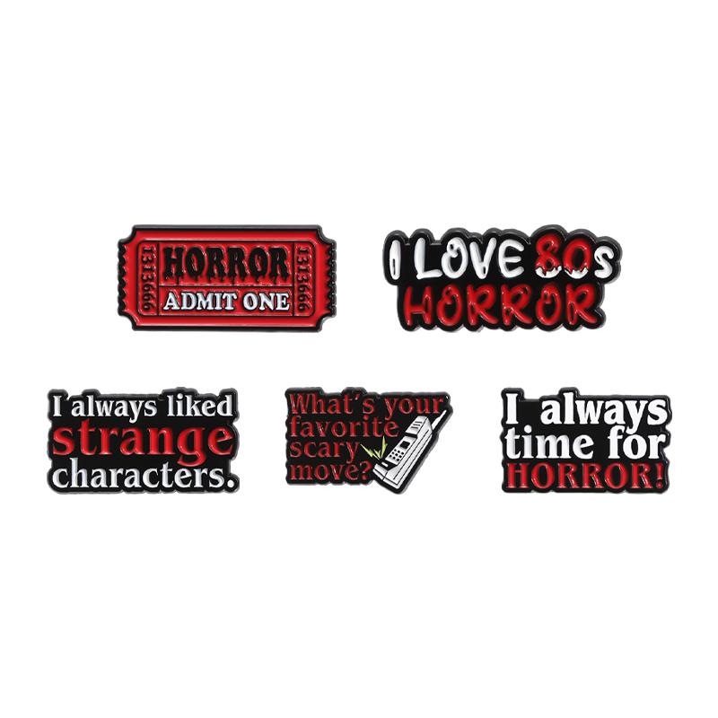 Punk Gothic Enamel Pins 4-7 Pcs/set Cute Ghost Halloween Cool Cowboy Brooches Lapel Badges Jewelry Gift for Fans Friends