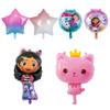 6 Pcs Gabby Doll Birthday Party Balloon for Baby Shower, Gender Reveals