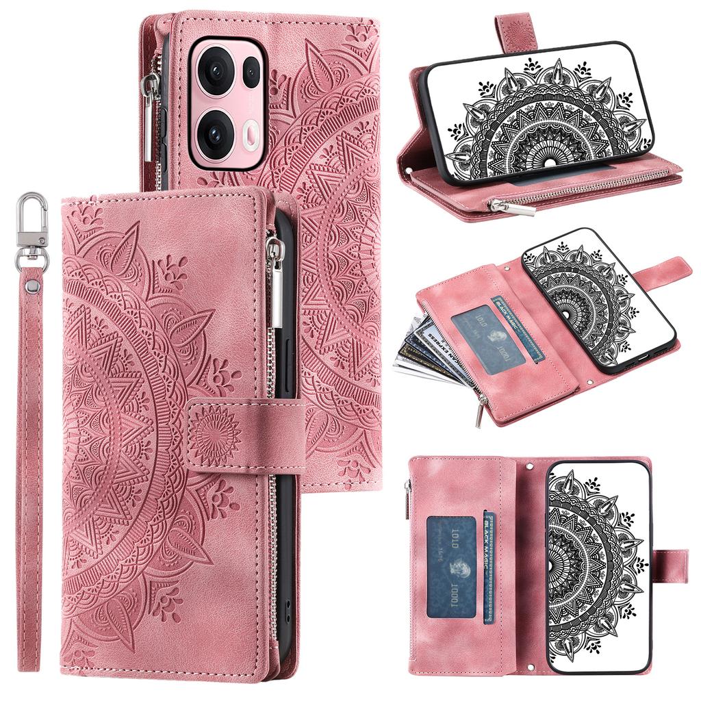 Style 006 For Oppo Reno13 Pro 5G Wallet Case PU Leather Phone Cover Mandala Flower Pattern