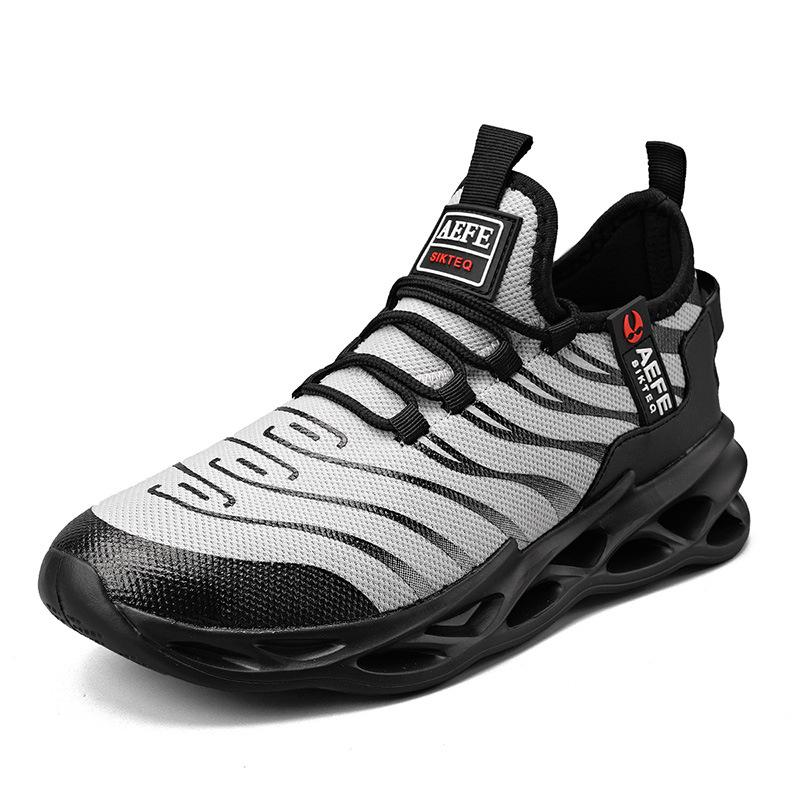 

Большие размеры Легкая модная мужская обувь Blade Mesh Кроссовки для студентов, беговые модные туфли 47 серый