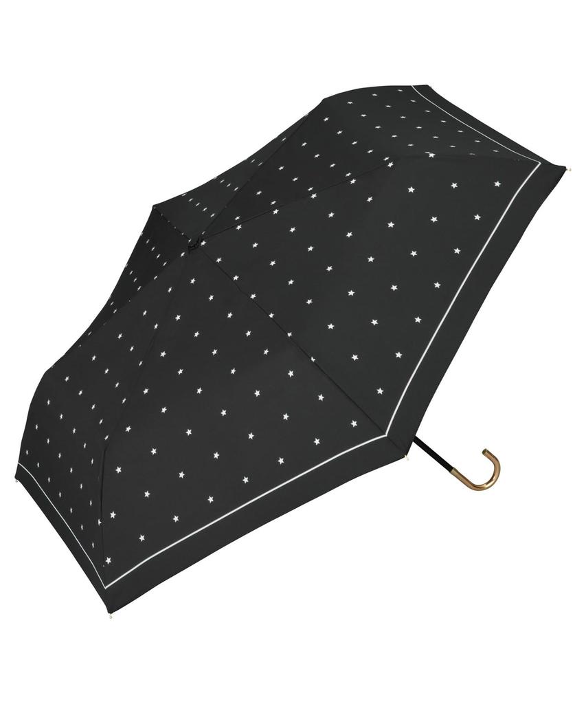 Folding Umbrella Rimline Star Mini Black Umbrella Rim 49cm Lightweight For Both Sunny and Rainy Days Star Adult Cute Stylish Commuting to School