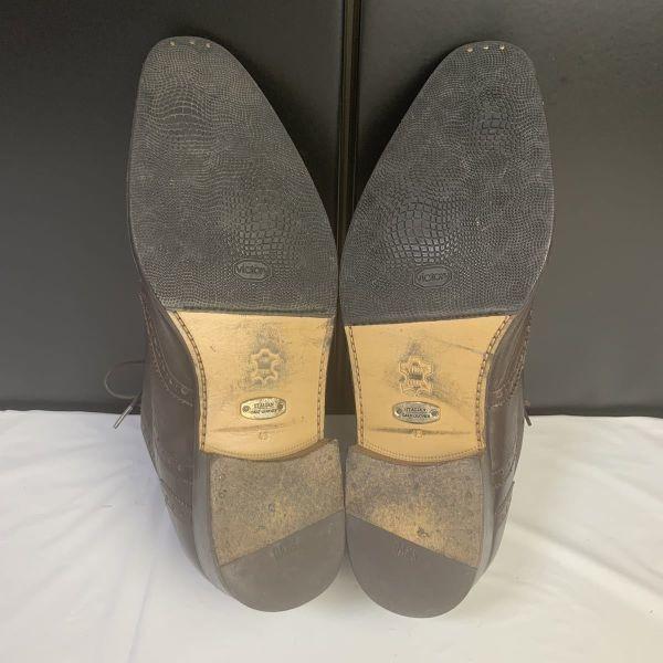 Italian Calf Leather Handmade DAX LABRCA Wingtip Business Shoes Size 43 27.0-27.5cm Brown(USED)