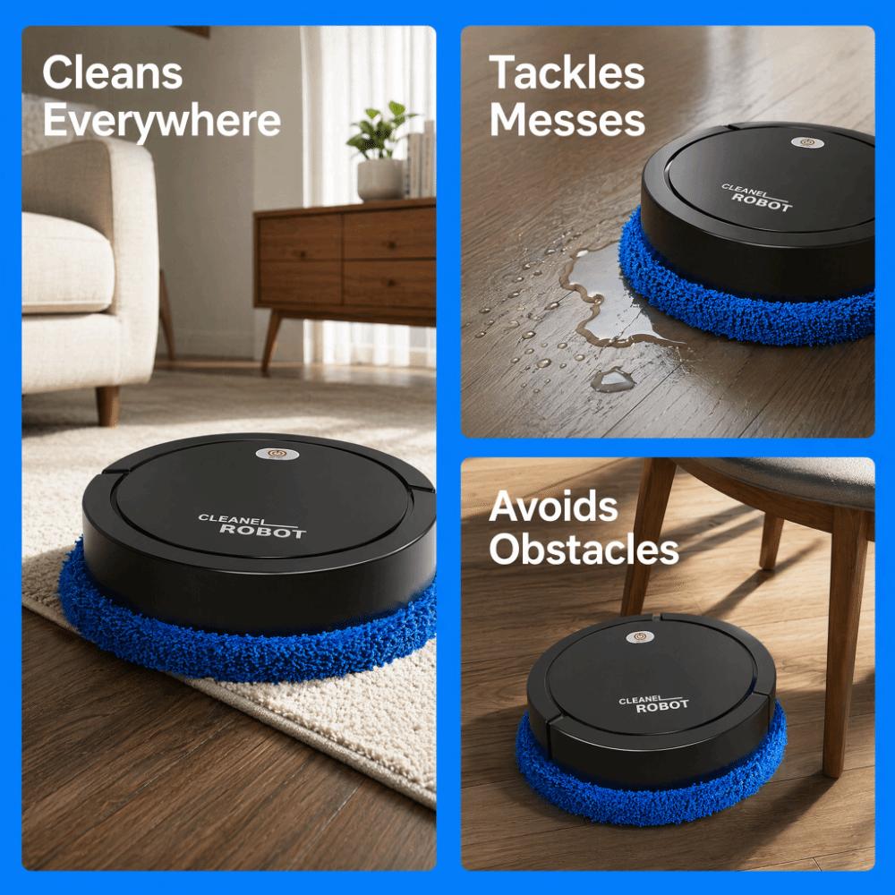 2-in-1 Floor Mopping Robot Dual Use Floor Cleaner Robot Auto Sweeping Robot  Home Floor