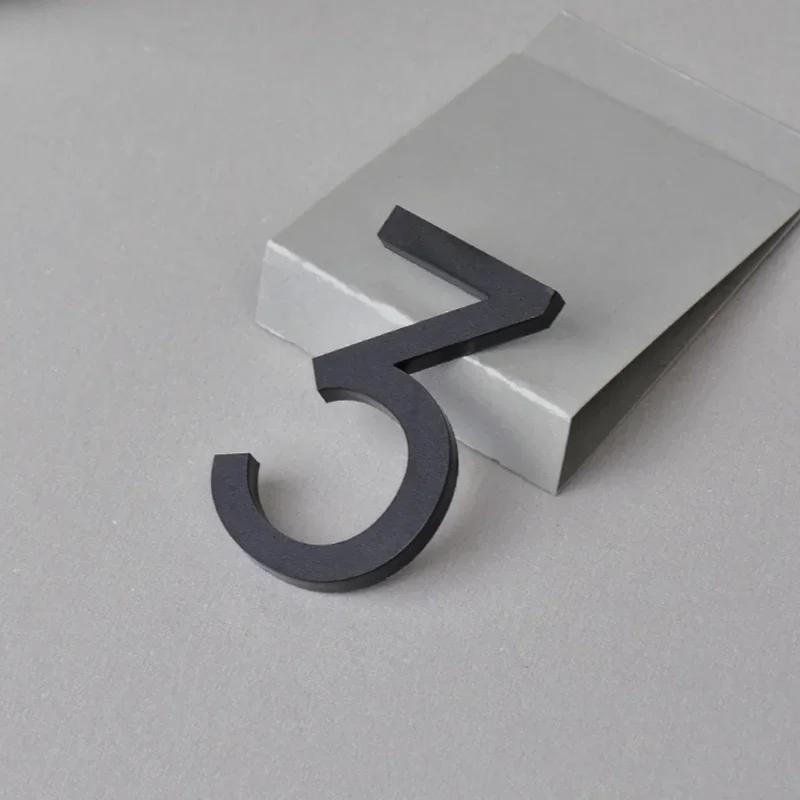 0-9 Ziffern Hausnummer Aufkleber 3D Selbstklebend Türschild Außen Briefkasten Hotel Apartment Zimmer Adressschild Heimdeko