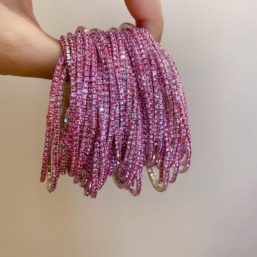 Personalized Rhinestone Crystal Stretch Bracelet for Women - Elegant, Fashionable, and Versatile Hand Jewelry
