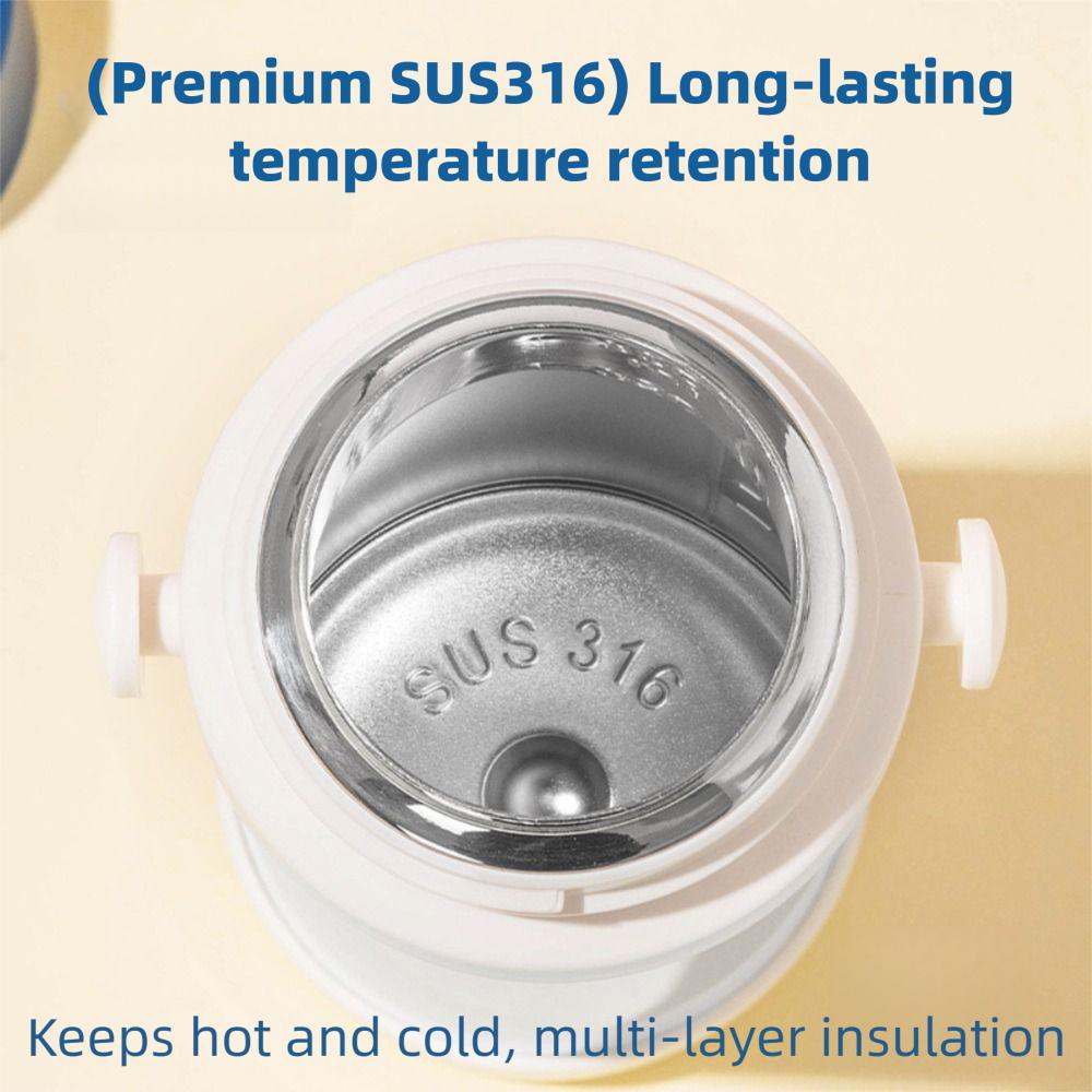 Stainless Steel Children's Water Bottle 350ML Straw Cup Fashion Insulated Cup  Kindergarten