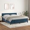 VidaXL Divan Bed and Mattress Dark Blue 180x200cm Velvet - Model 3141201