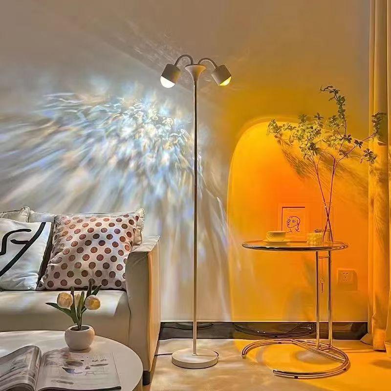 Ripple Dual Sunset Light - Double Head Ambient Floor Lamp for Photography and Live Streaming