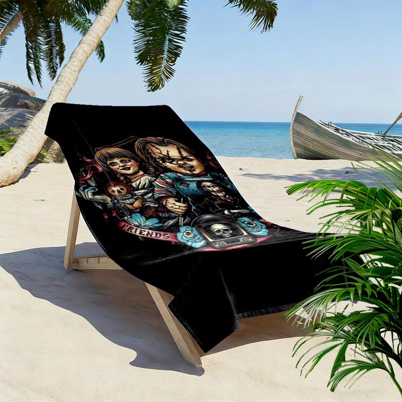 Chucky's Deadly Return beach towel Outdoor camping soft Outdoor pool towel seaside quick-drying swim towel beach Travel and vacation towels Comfort