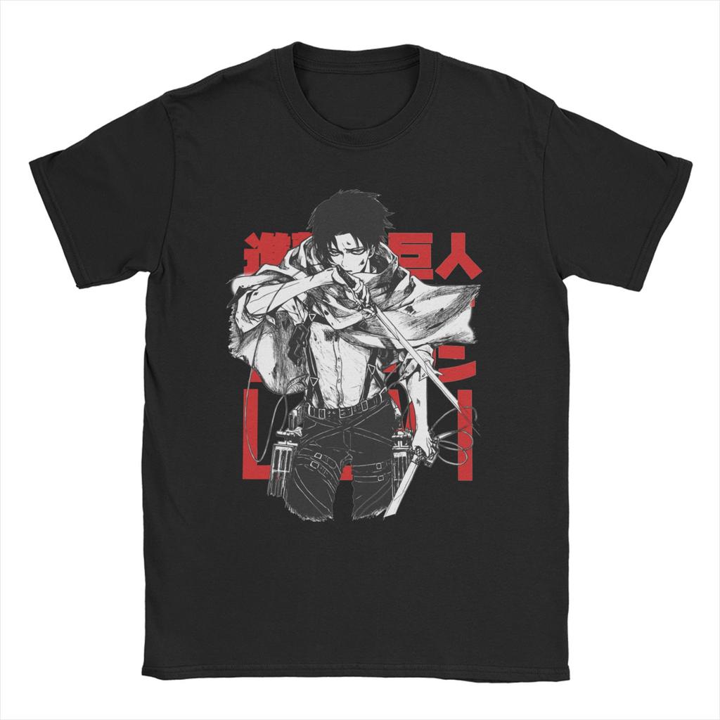 Men Women Attack On Titan Levi Eren T Shirt Shingeki No Kyojin Anime Pure Cotton Clothing Novelty Tee Shirt Plus Size T-Shirts