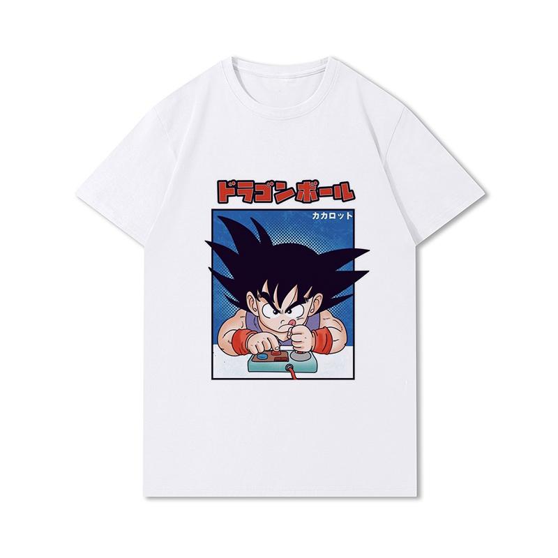 

Dragon Ball Summer Men s Clothes Printed Soft Unisex Cotton Tees Anime Summer Blouse T-Shirts Men s Fashion Tops S белый