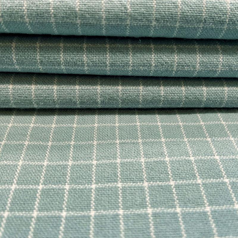 100x140cm Cotton Yarn Dyed Fabric Soft Breathable Wash Cloth Plaid Fabric For Diy Sewing Dress Bedding Home Textile Material