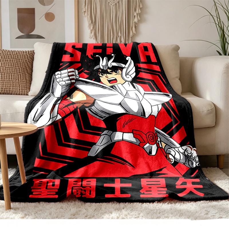 Saint Seiya A Soft and Comfortable Flannel Suitable for Sofas Living Rooms Outdoor Camping Travel and Also Makes a Great Anniversary Gif