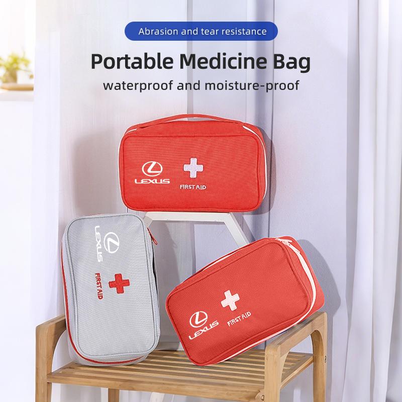 Car First Aid Kit Portable Medicine Bag Outdoor Emergency Box Accessories For Lexus UX250h RX450h CT200h RX400h NX300h RX350 RX3GZ1 