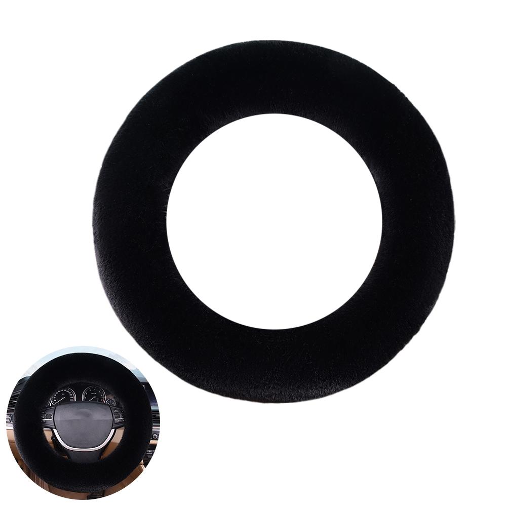 Super Soft Winter Car Steering Wheel Cover 38cm Plush Warm Steering-Wheel Cover Universal Protector For Women's Car Accessories