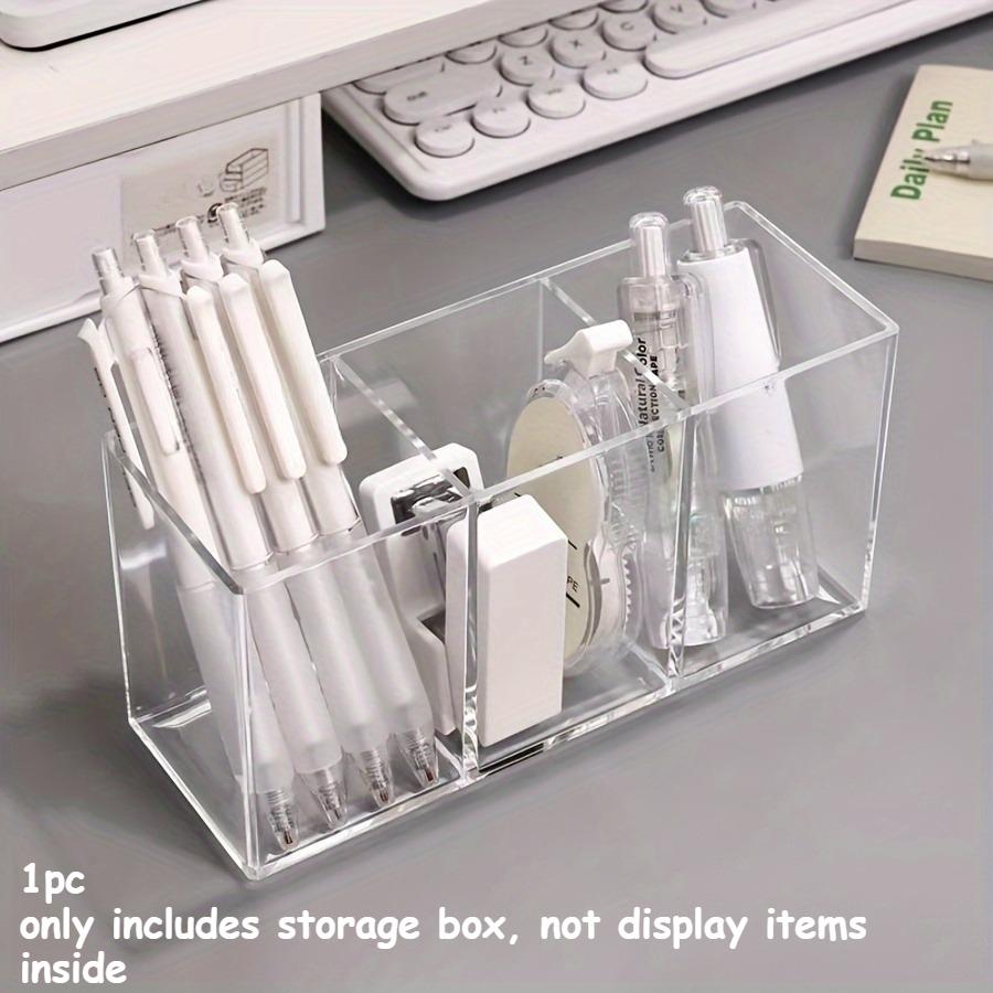 Transparent Makeup Organizer - Countertop Cosmetic Storage for Lipstick Brushes Makeup Brush Storage, Desktop Storage Pen Holder