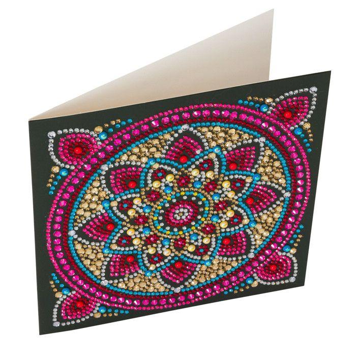 CRYSTAL ART Kit Card Diamond Embroidery 18x18cm Mandala