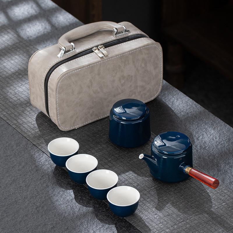 Ceramic Portable Travel Tea Set Bank Company Portable Tea Set