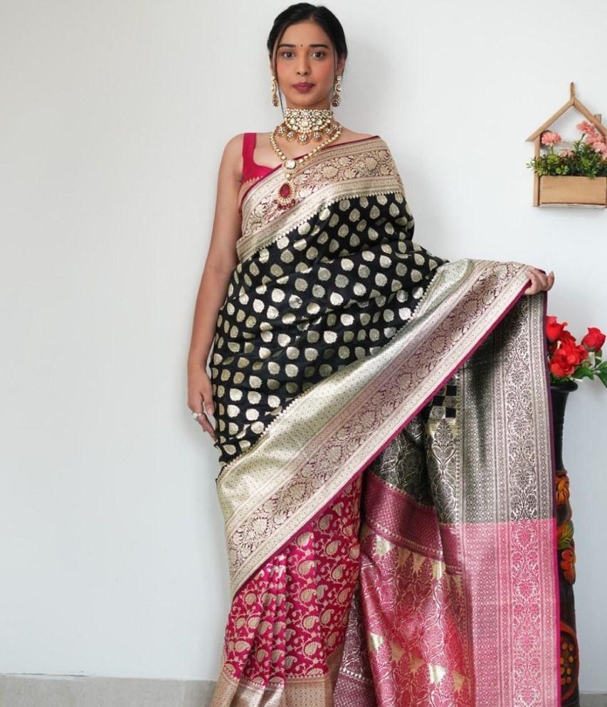 Trending Indian Ready To Wear Banarasi Silk Saree