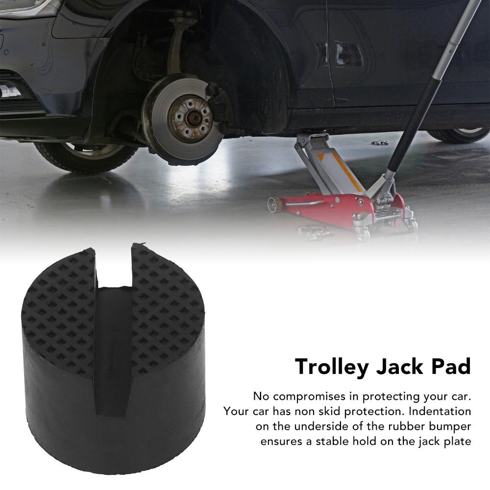 2pcs Anti-Slip Surface Rubber Jack Pad Slotted Design Vehicle Lift Adapter For Car SUV