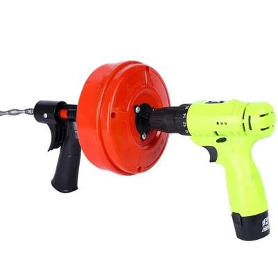 Professional Drain Snake Auger Flexible Plumbing 5-10m Length Drain Clog Remover Quickly Manual/Electric Pipe Dredging Machine