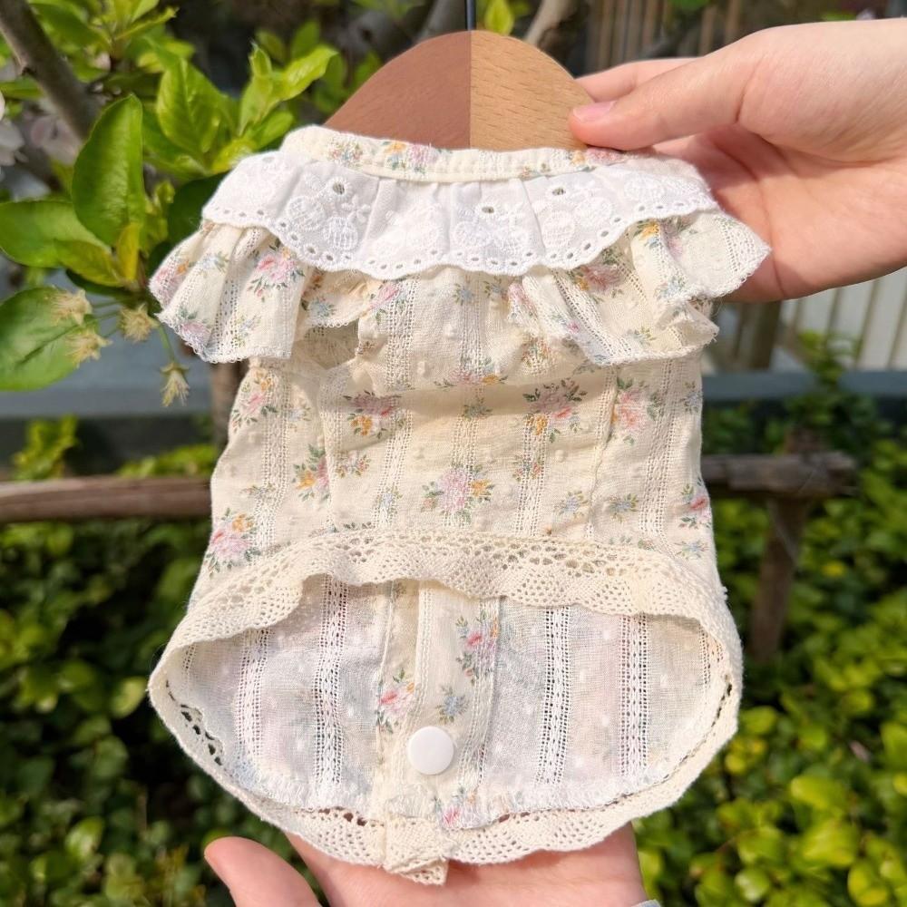 Thin Breathable Pet Flying Sleeves Skirt Soft Cat Dress Cute Summer Pet Costume Pets