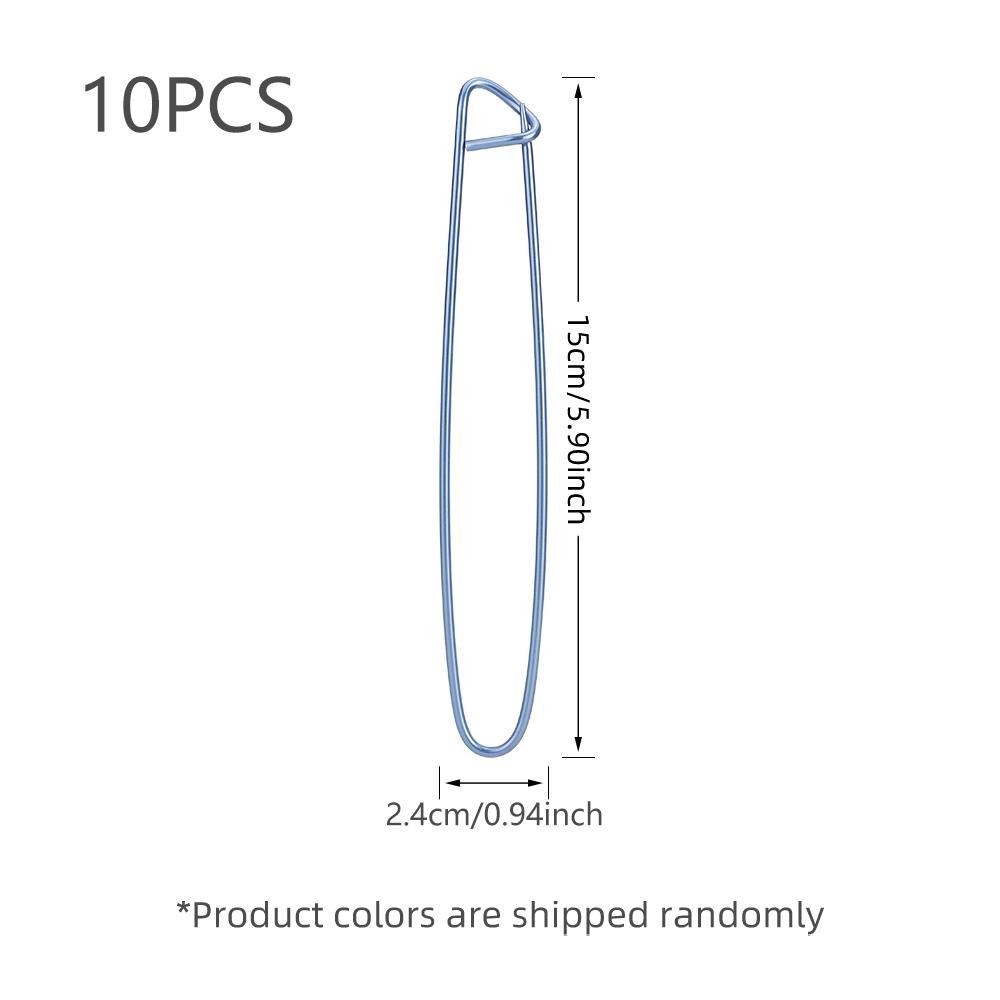 10pc Random Color Aluminum Anti-Sewing Pins, Colorful Sweater Markers, Anti-Sew Large Bows Pins, Sweater Weaving Marking Tool
