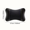 2pcs Mesh Faux Leather Neck Pillow Adjustable Breathable Seat Rest Cushion  Car Travel