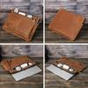 Genuine Leather Laptop Sleeve For MacBook Pro 14 Large Inner Pocket Shockproof
