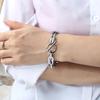 Unisex Punk 316L Stainless Steel Chain Link Bracelets For Women Men T Toggle Round Circle Lock Clasp Exquisite Bangle Bracelets